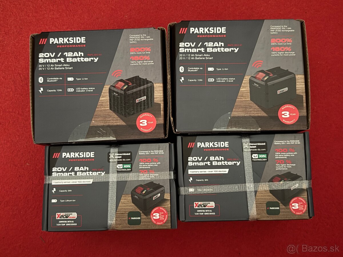 Predam nové parkside 20V 12ah PAPS 2012 záruka 3roky