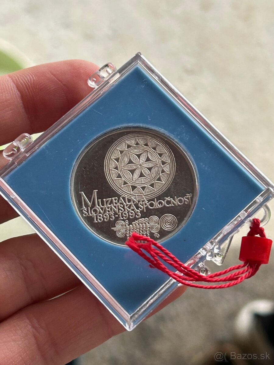 Proof Strieborná minca 100 Kčs Ag Muzealna spoločnosť 1991