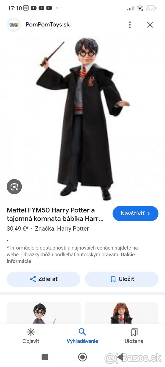 Kúpim Harry Potter bábika oblečenie