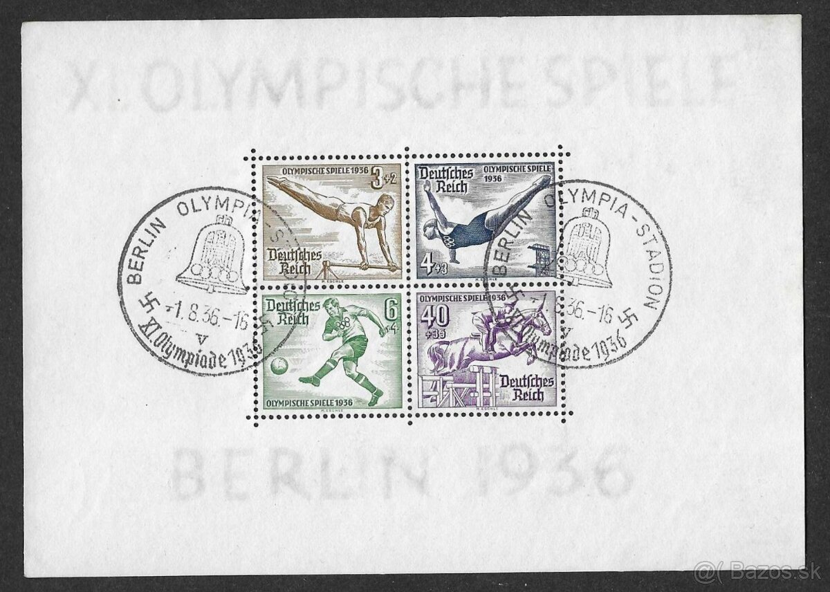 NEMECKO 🖼️(VIC.248) Reich - Blok 5. 1936 / lep