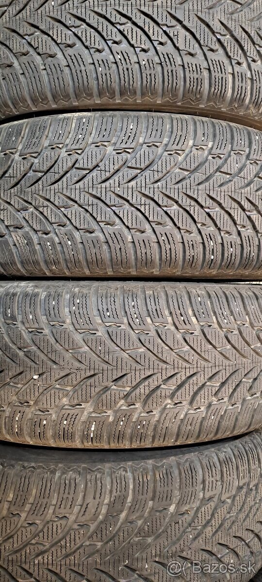 Predám 4ks jazdené zimné 195/55r15-85H Continental 90%