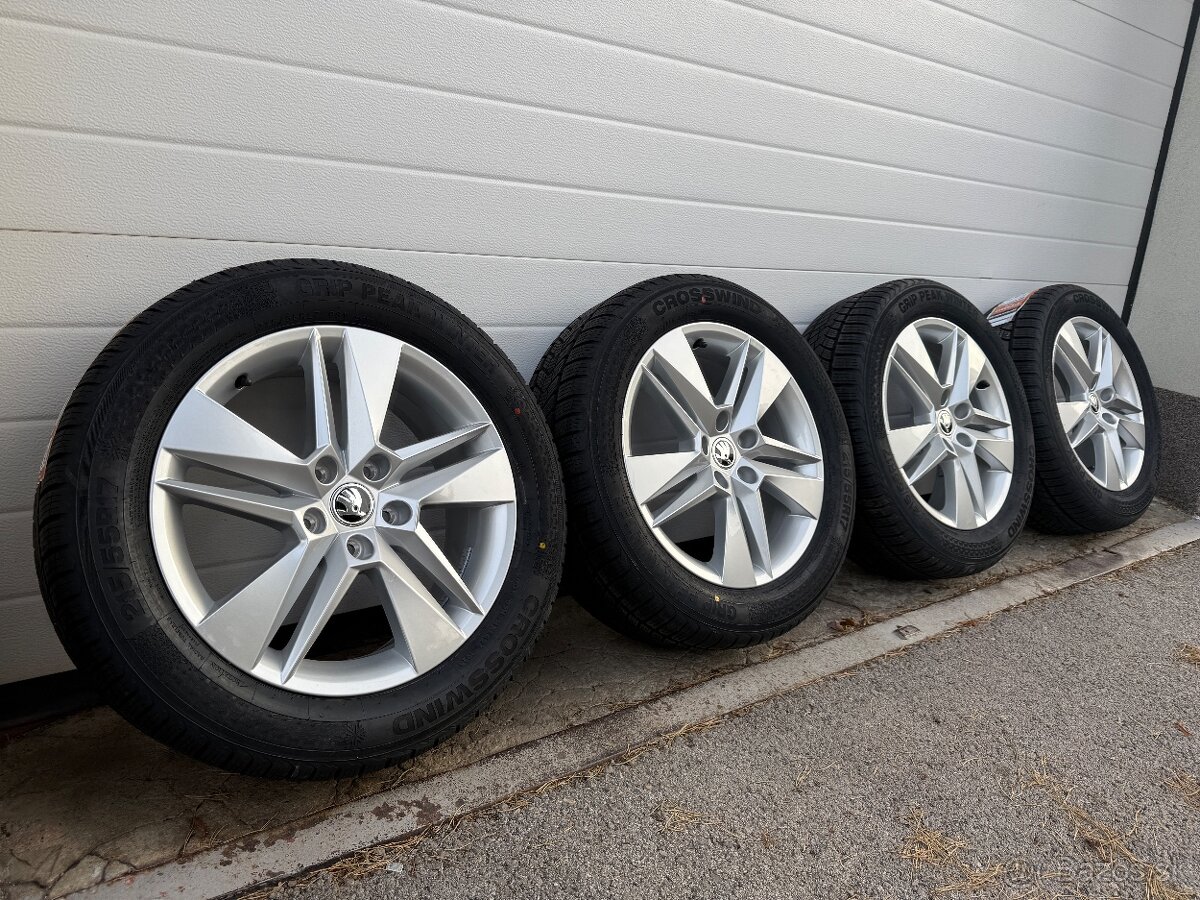 ORIGINAL ŠKODA SUPERB 3 DISKY 5x112 R17 215/55 R17 ZIMA