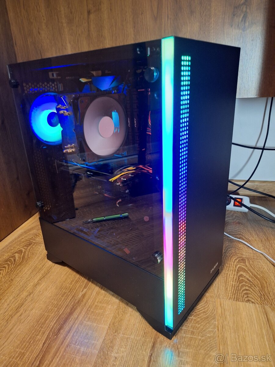 Herný PC AMD 5600X, bez, aj s GK,32GB RAM, 256GB NVMe+1TB HD