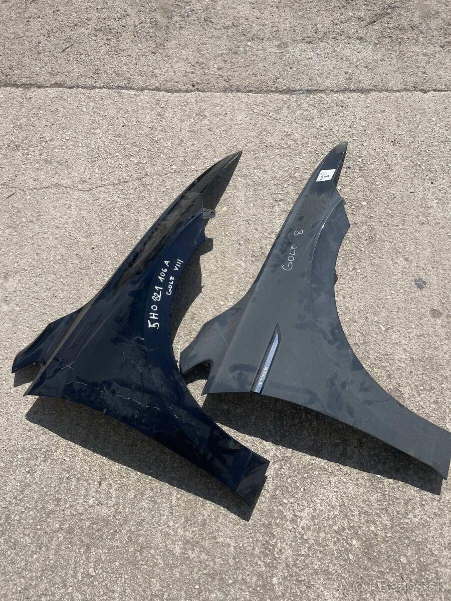 Volkswagen golf VIII blatníky kapota nárazníky 5H0