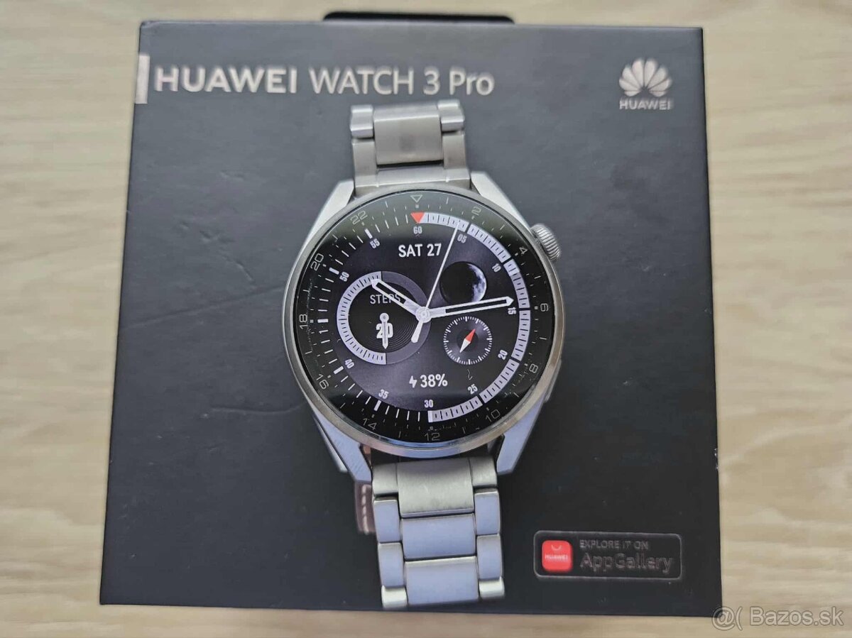 Huawei Watch 3 pro titan, top, zaruka