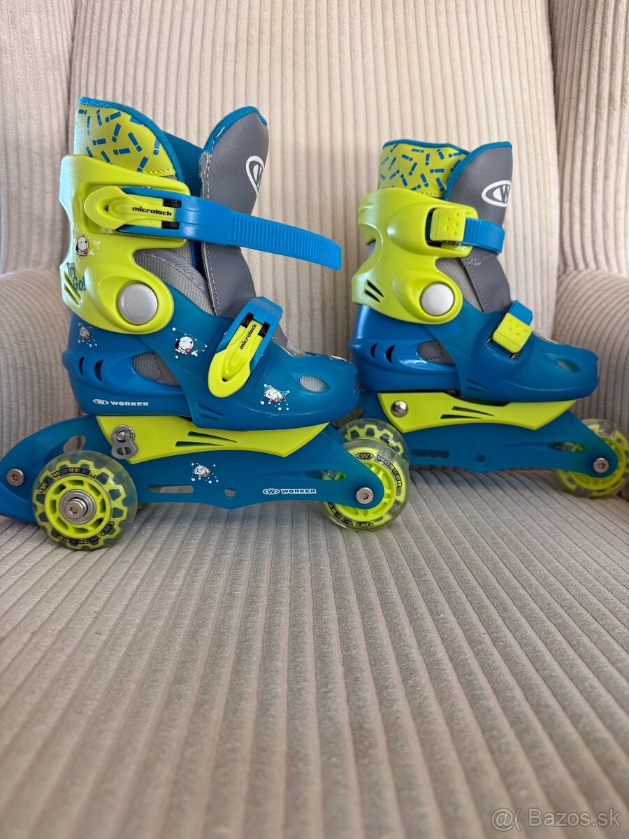 Detské kolieskové korčule