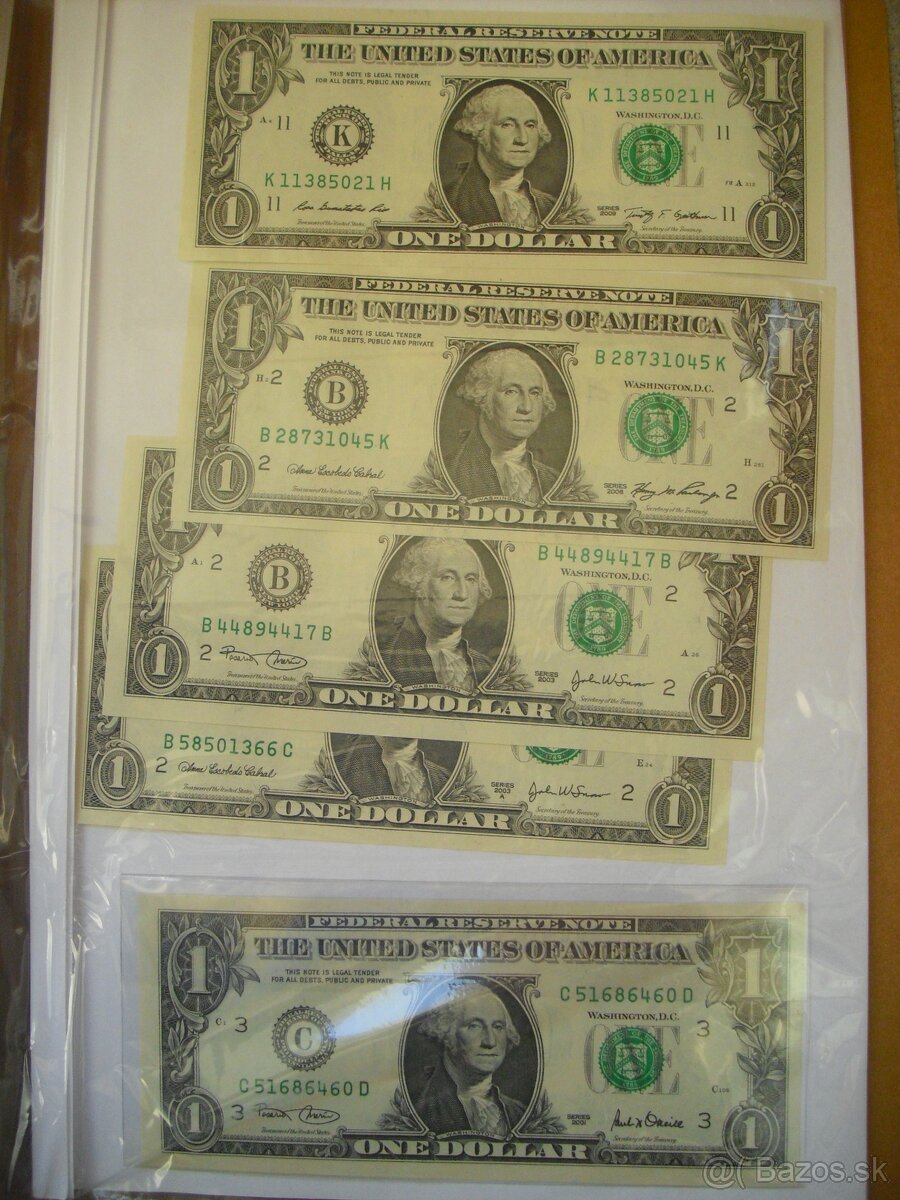 predam sety bankoviek UNC zberatelska kvalita zahranicie