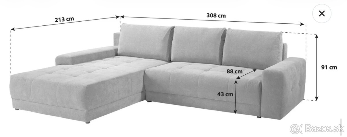 Rohova sedačka obojstranna