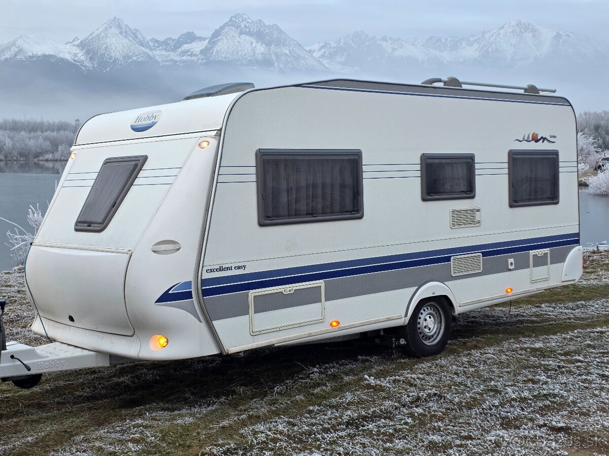 Obytny príves Hobby 495 - 2005 markiza, mover, nosic