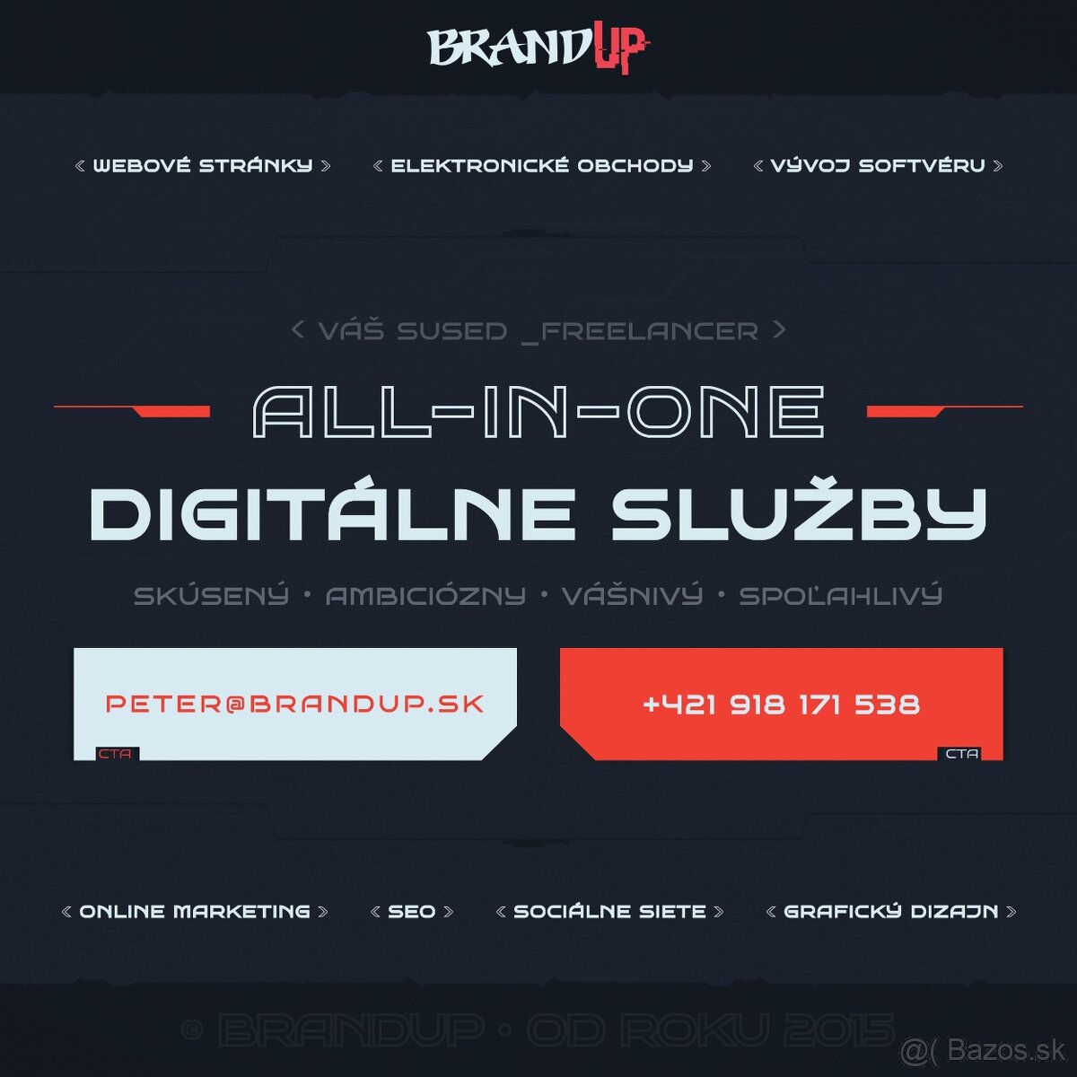 Webstránky a e-shopy, marketing, grafika, SEO – Freelancer