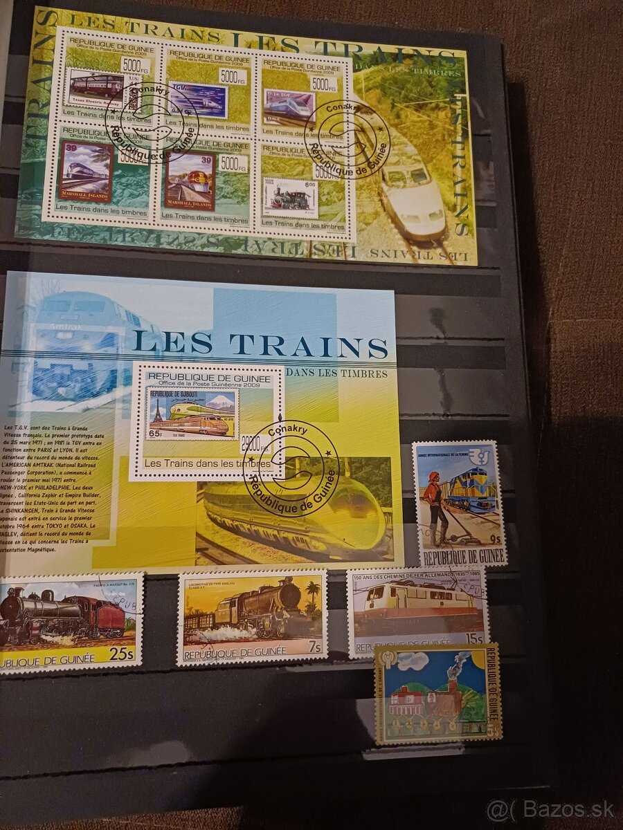 predám známky - vlaky - Guinee