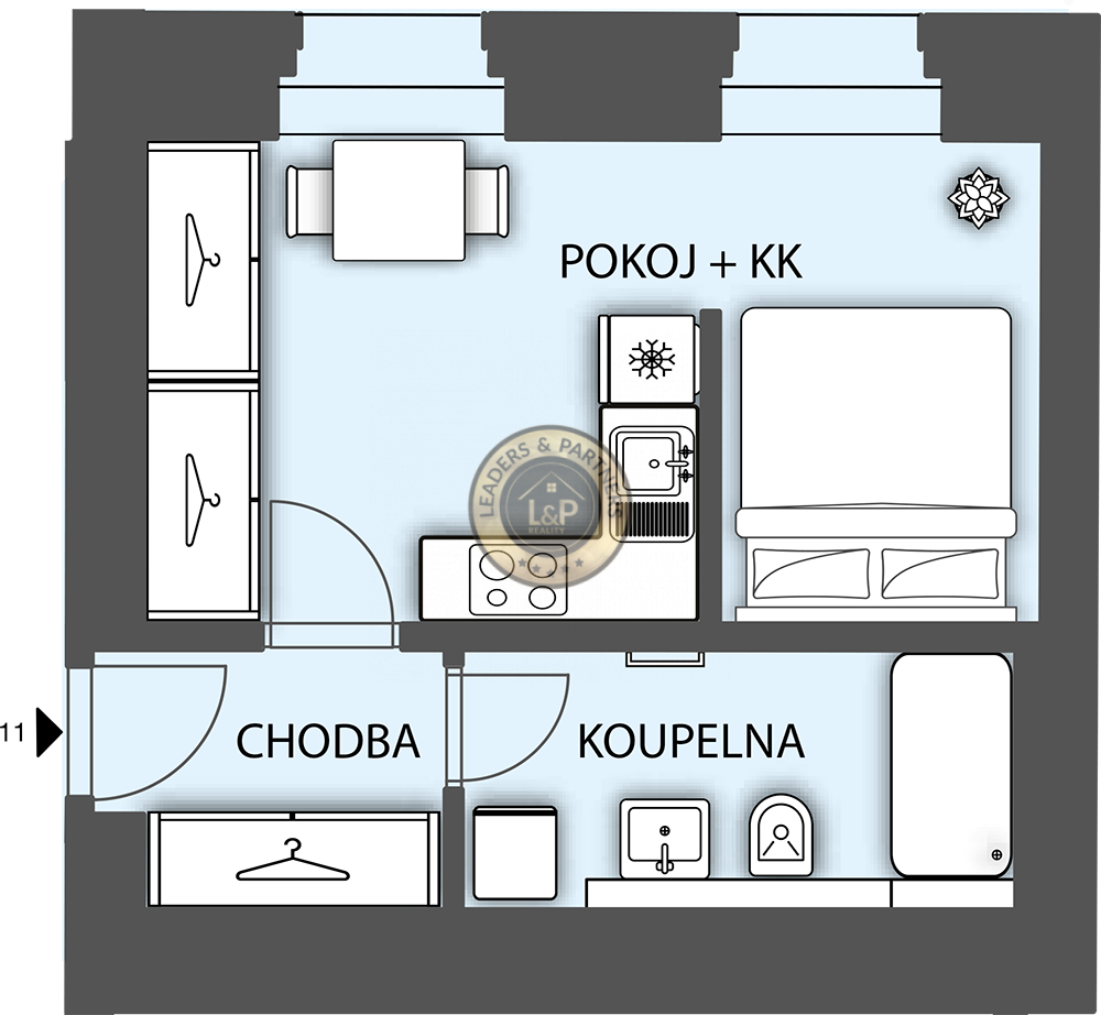 Bývanie na Výšinách - bytová jednotka 1+kk