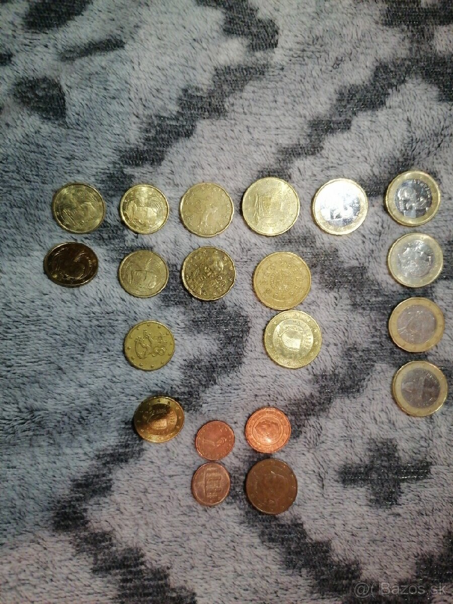 Predám tieto euro mince