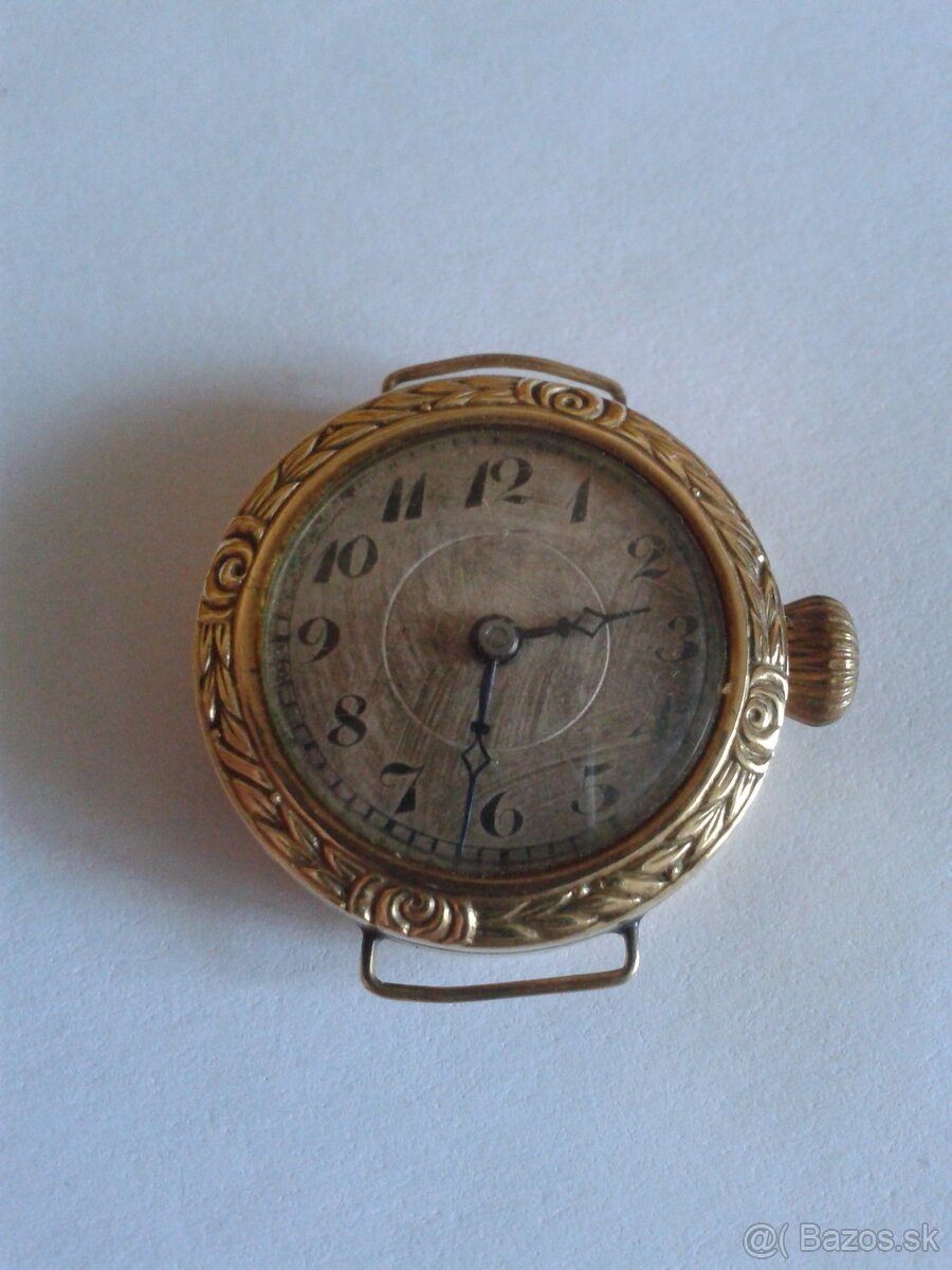Starožitné zlaté dámske hodinky
