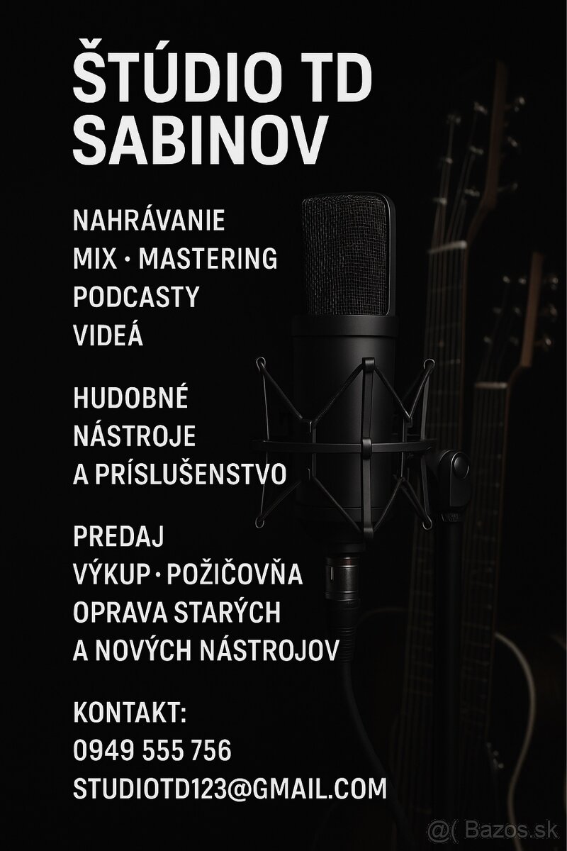 Nahrávacie štúdio v Sabinove
