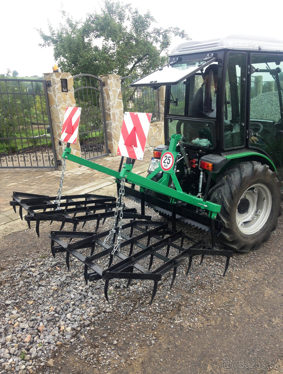 Nesené hrebové smykobrány za traktor, malotraktor 190 cm+