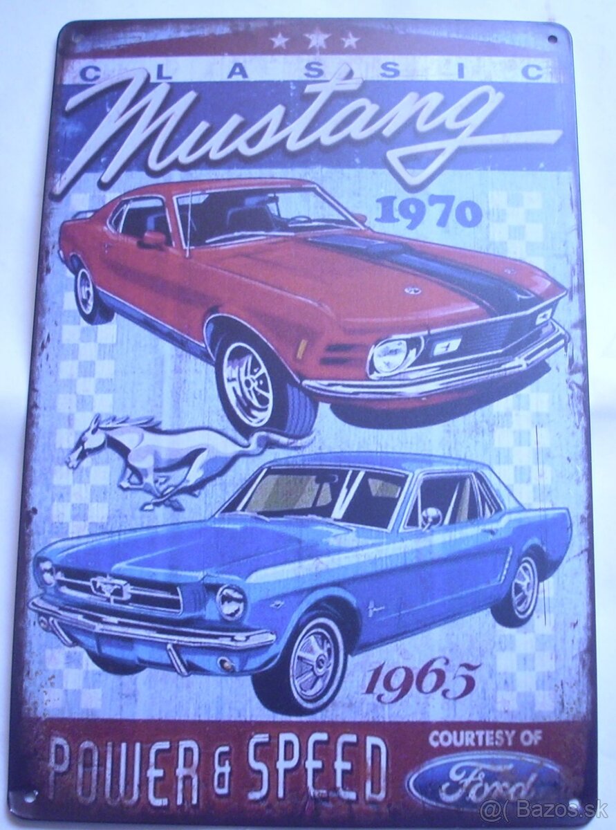 Retro tabuľka mustang 1965