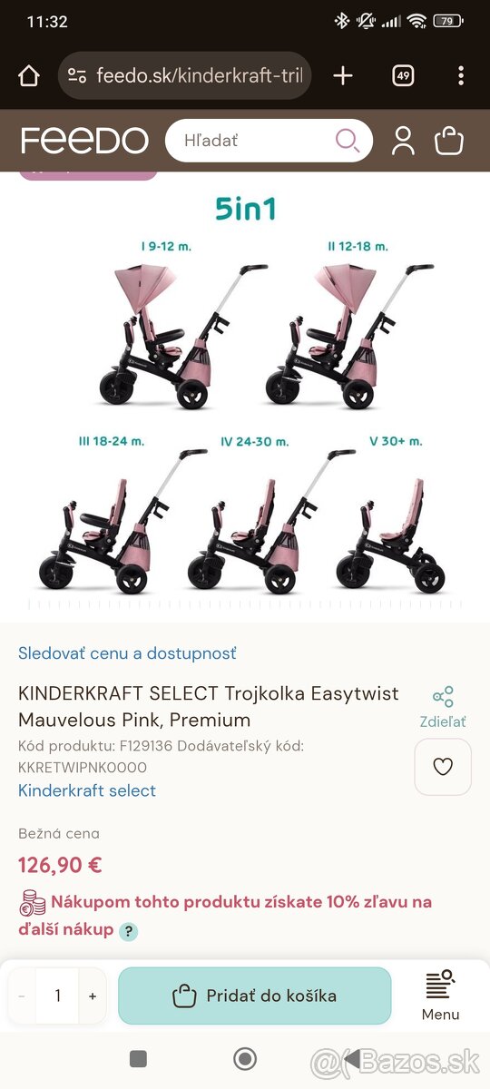 Kinderkraft trojkolka