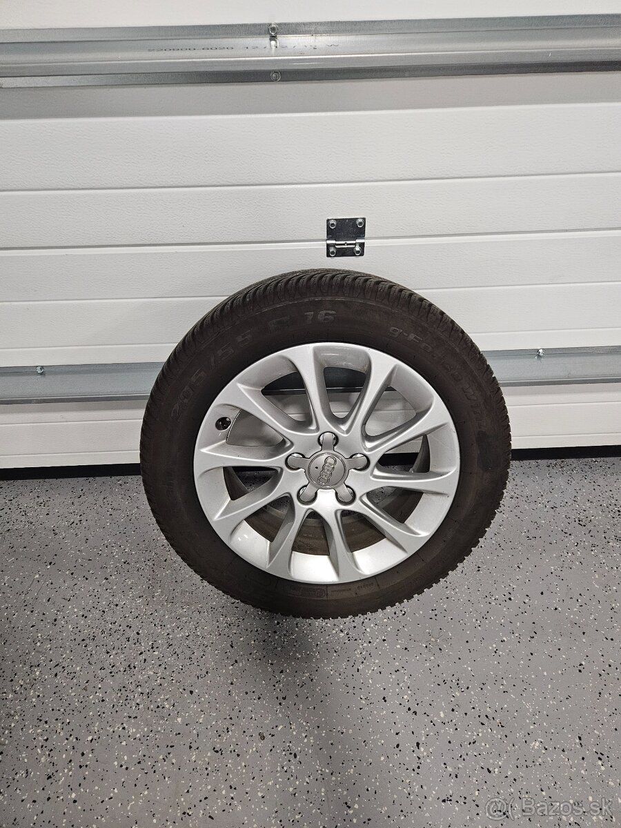 Predám alu disky Audi R16 zimné pneu 205/55R16