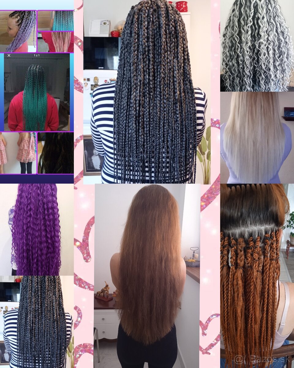 Predĺženie vlasov , Líčenie ,Účesy Afrobraids