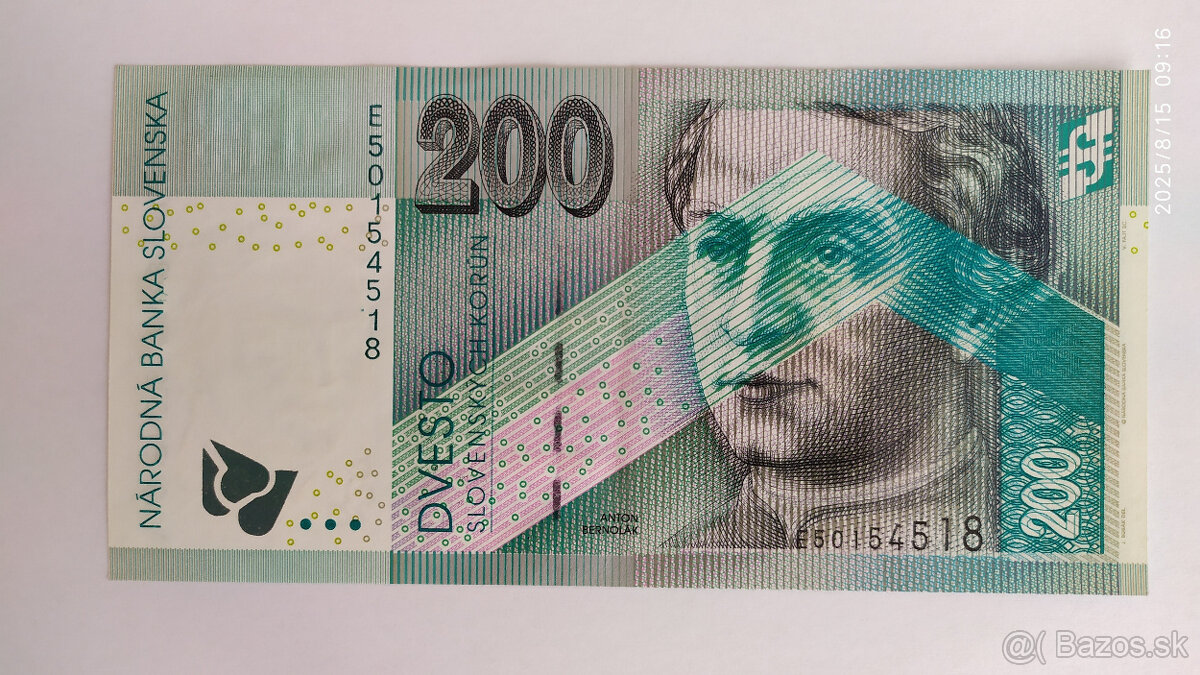Bankovka 200 Sk s. E  2002