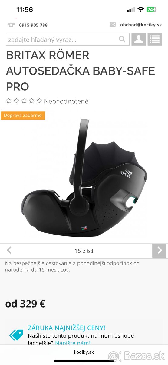 Vajíčko : Britax Baby safe pro // deep black