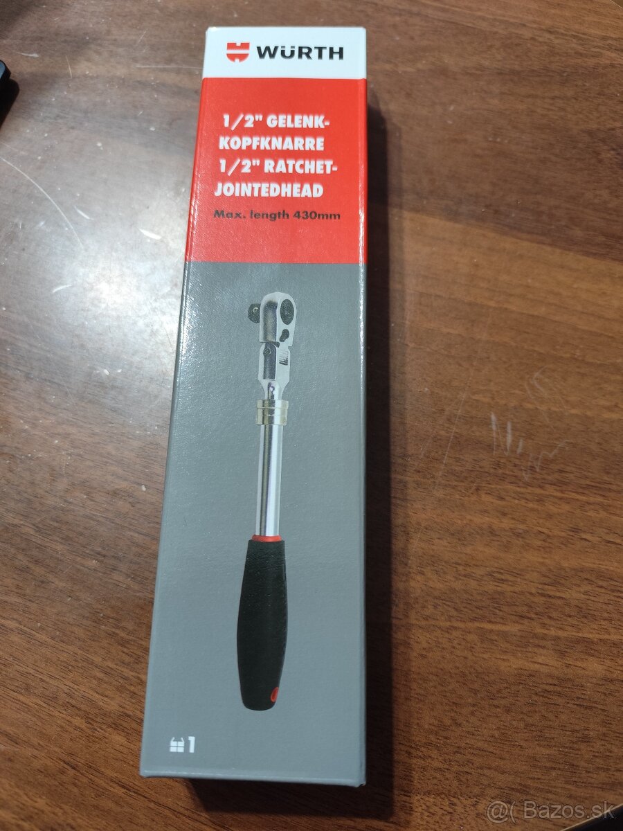 Račna s kĺbovou hlavou 1/2", teleskopická WURTH