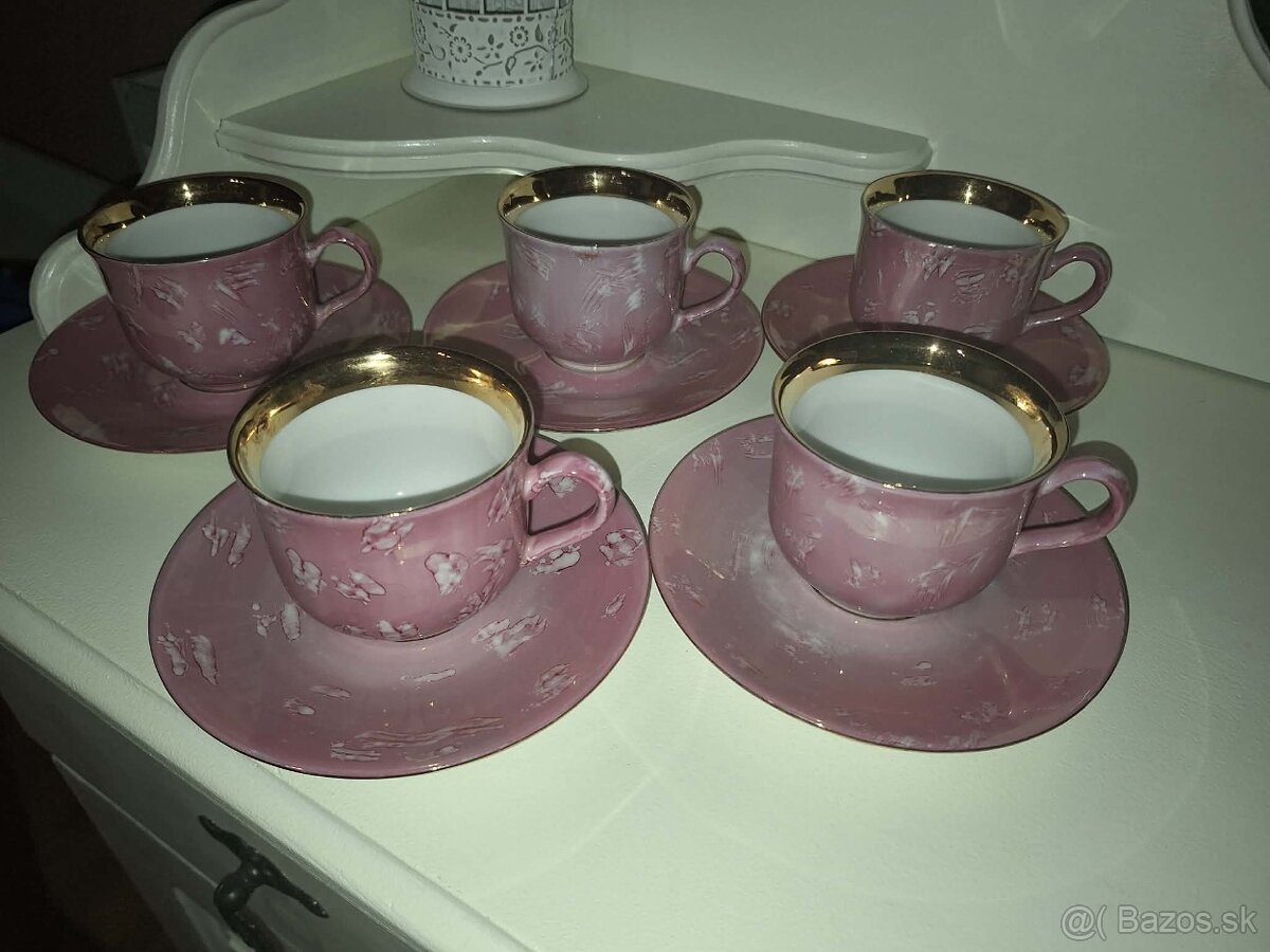 kávová súprava ružová