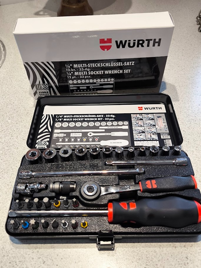 Würth 1/4" Multi Socket Wrench Set – 33 ks