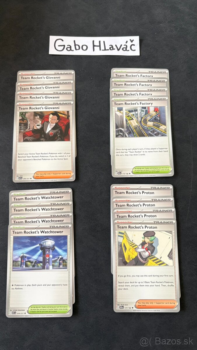 Pokémon karty do decku 16ks playset Team Rocket Support