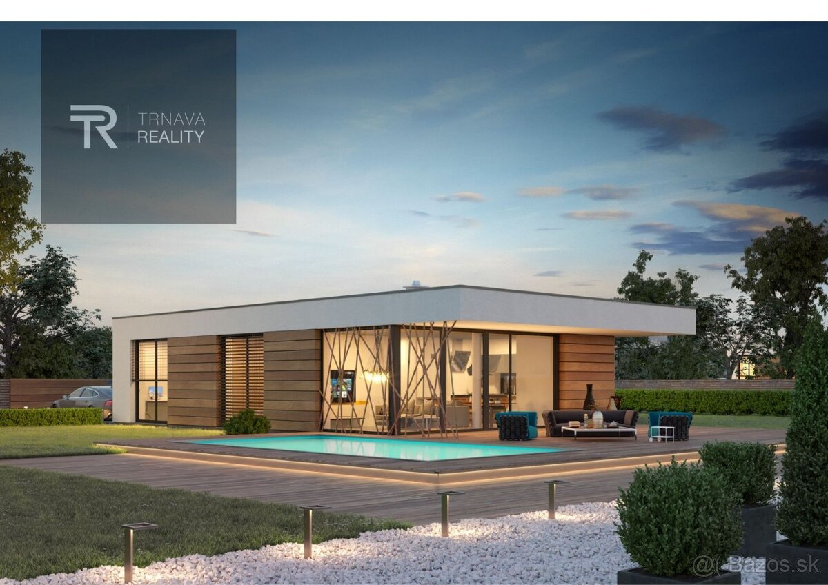 TRNAVA REALITY - moderný prízemný 4 – izbový rodinný dom vo