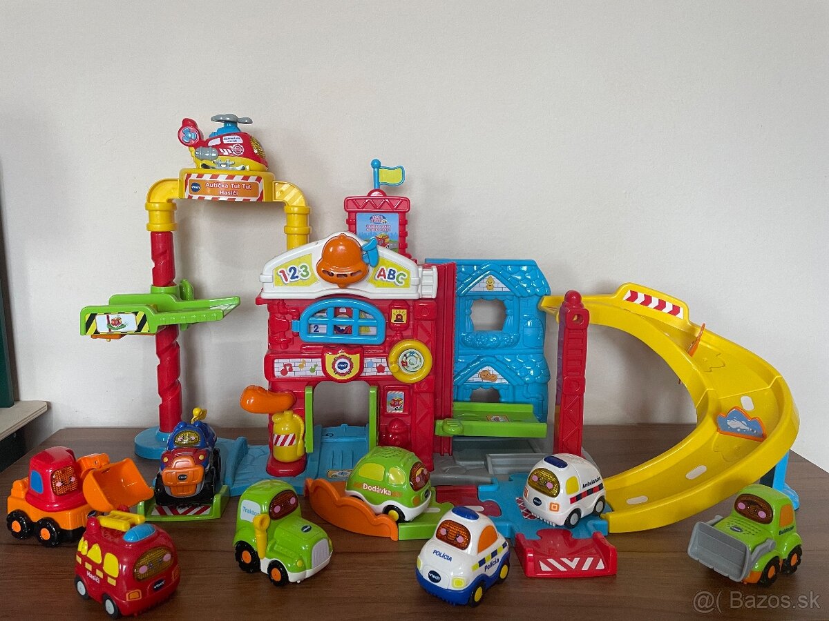 Vtech: Toot-Toot - Hasičská stanica + 9 autíčok SK
