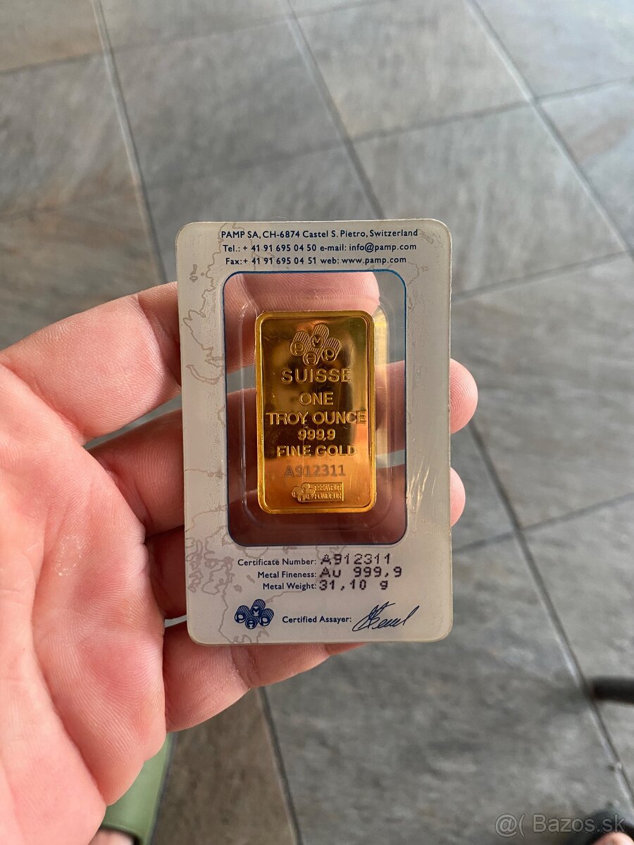 zlata tehlicka 1 OZ