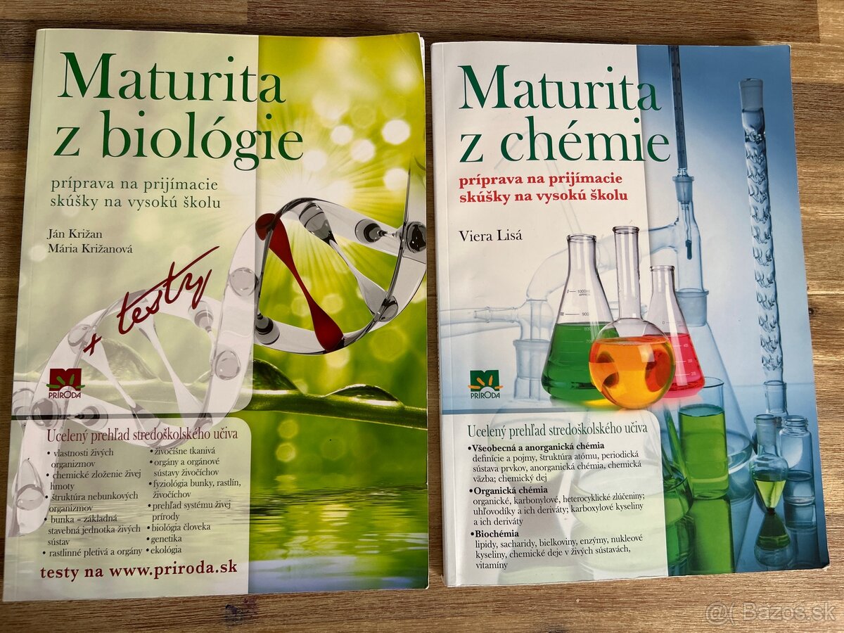 Knihy: Maturita z biológie, Maturita z chémie