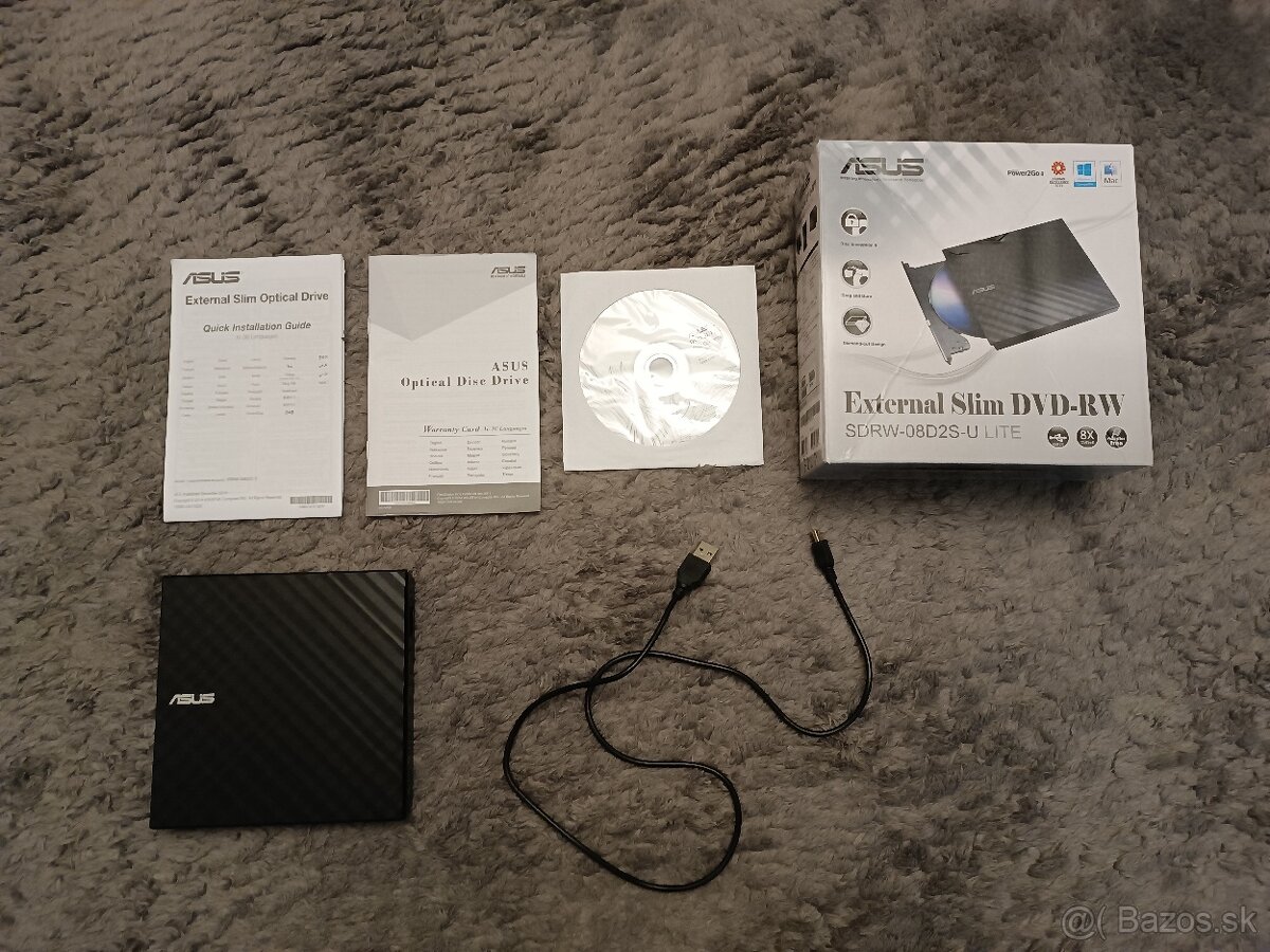 Externá DVD RW mechanika ASUS DVD‑RW SDRW‑08D2S‑U LITE