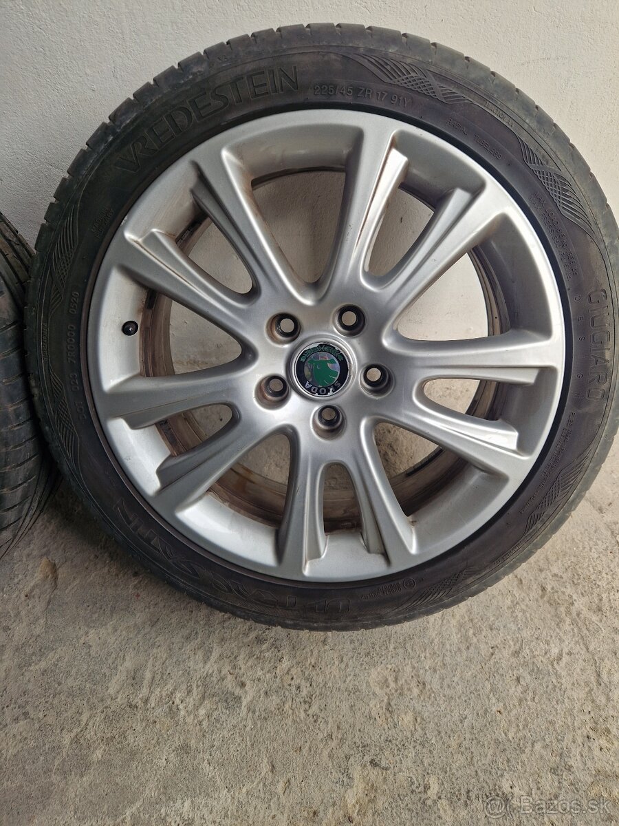 5x112R17 ALU DISKY ŠKODA