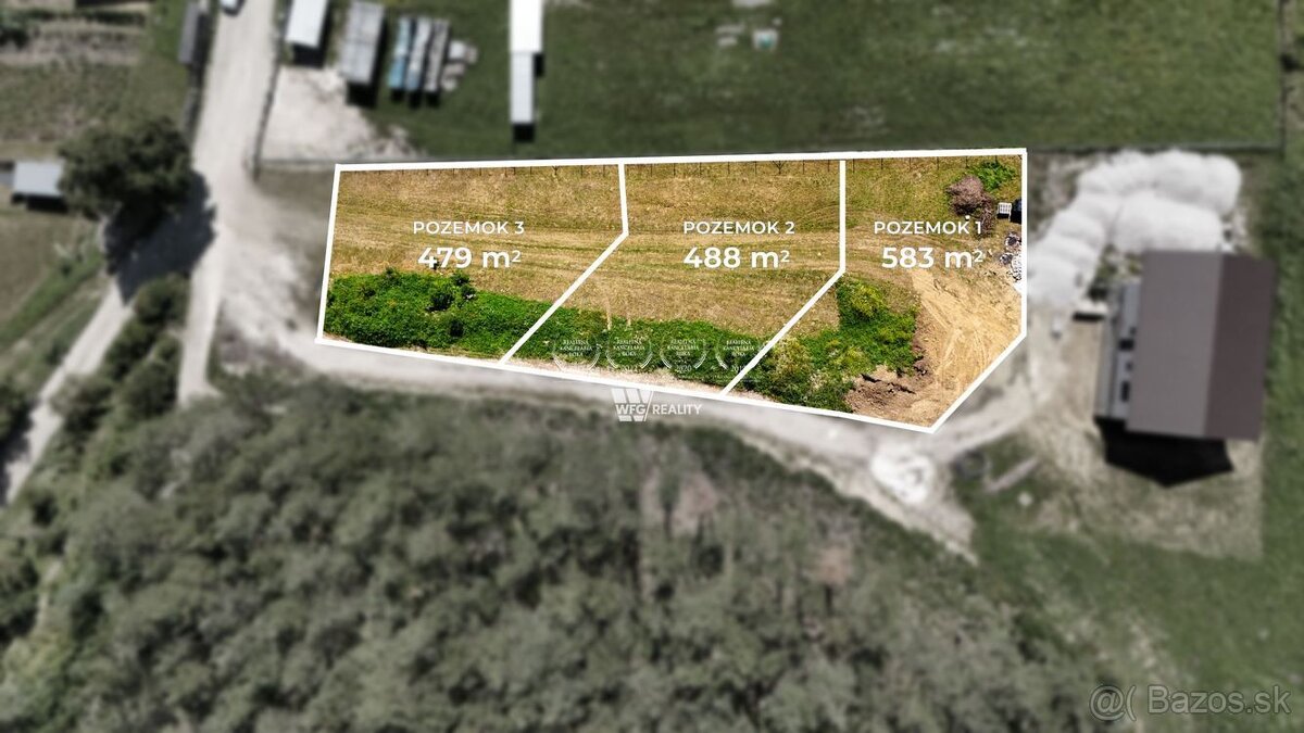 Stavebný pozemok (583 m2) – Zbyňov, tichá lokalita pod lesom