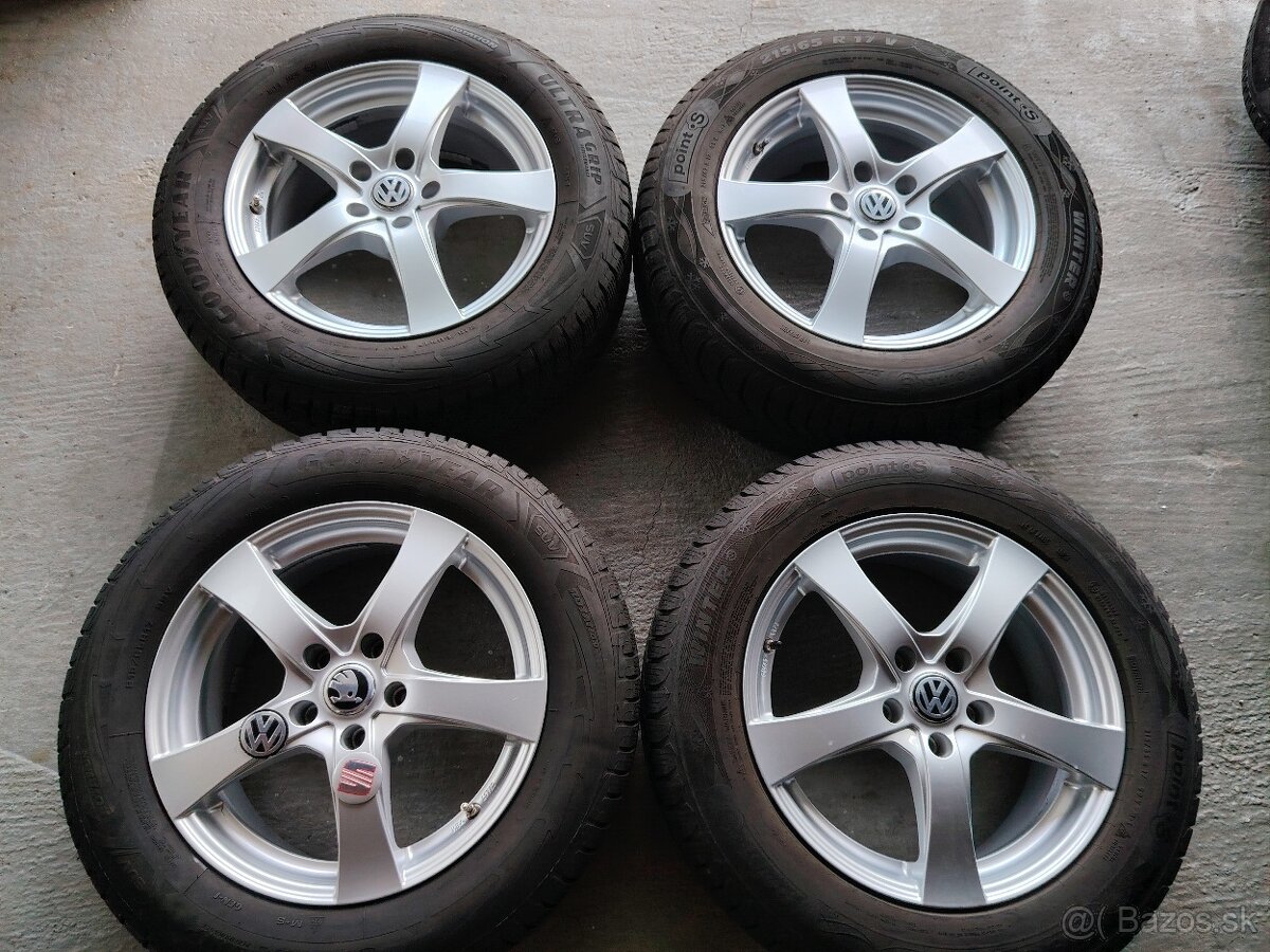17"Elektróny Dezent 5x112 Volkswagen Škoda Seat zimné
