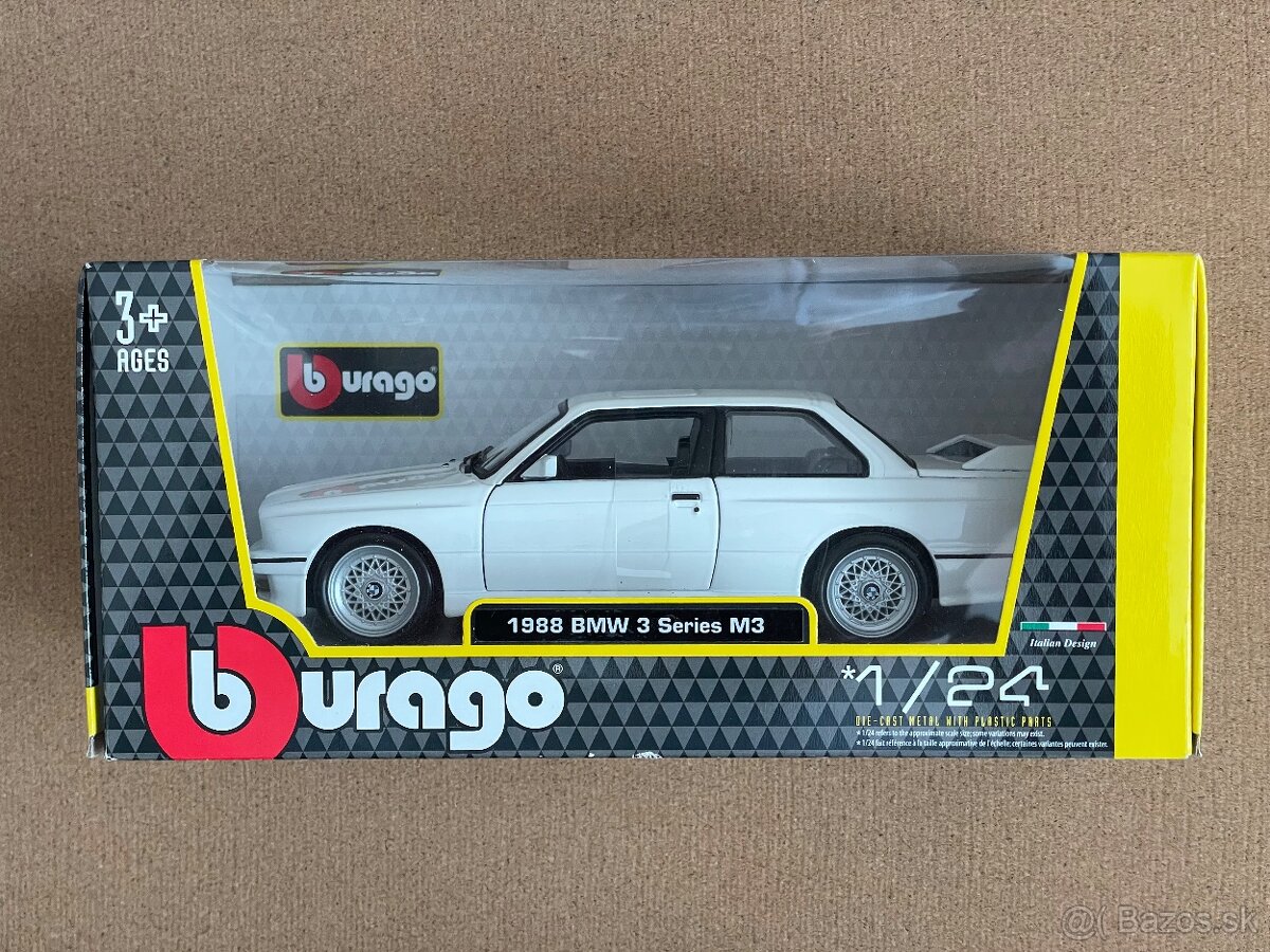 BMW M3 series E30 burago 1/24