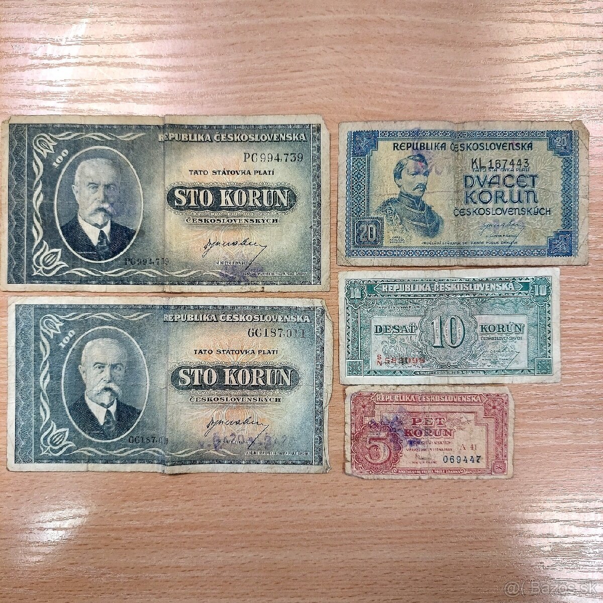 Československé bankovky 1945