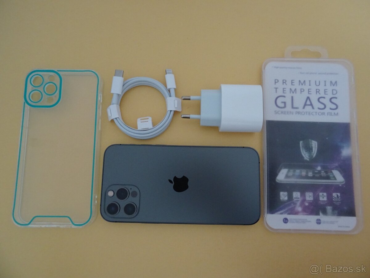 iPhone 12 PRO 256GB GRAPHITE - ZÁRUKA 1 ROK - 100% BATERIA