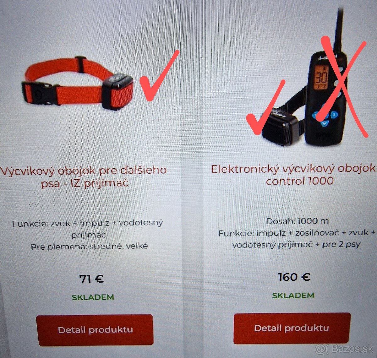 Výcvikový obojok d-control 1000 , 2ks