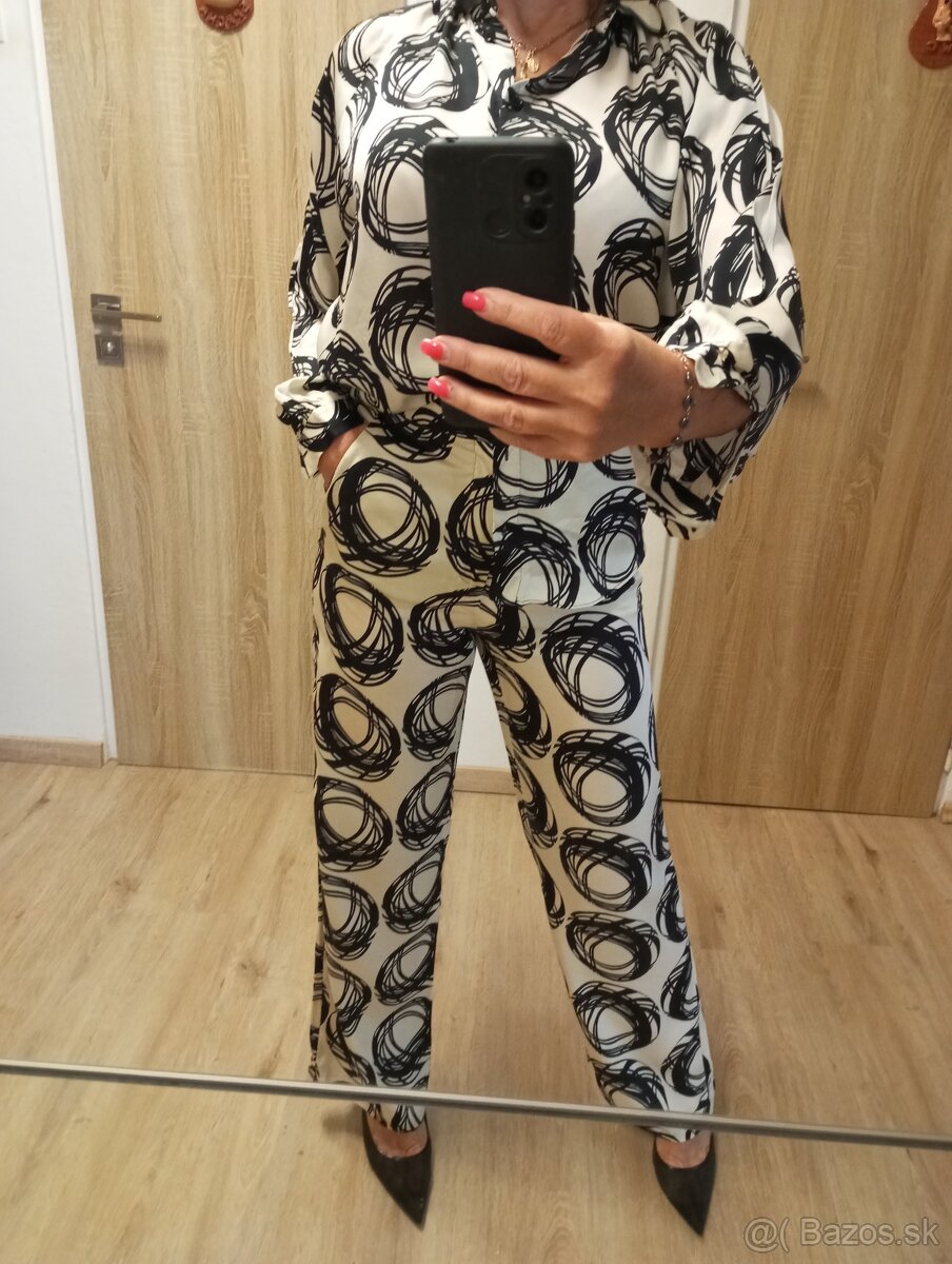 Zara komplet bielo čierna
