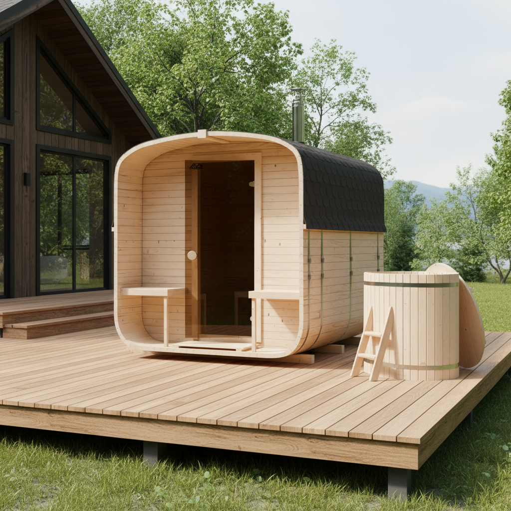 ZÁHRADNÁ SUDOVÁ SAUNA QUADRO 240 сm 2QL