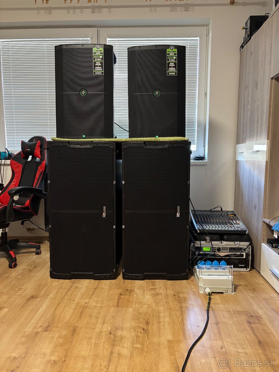 Komplet aparatúry systém  2x 2000W 4 ohm 2x 1400W 8ohm
