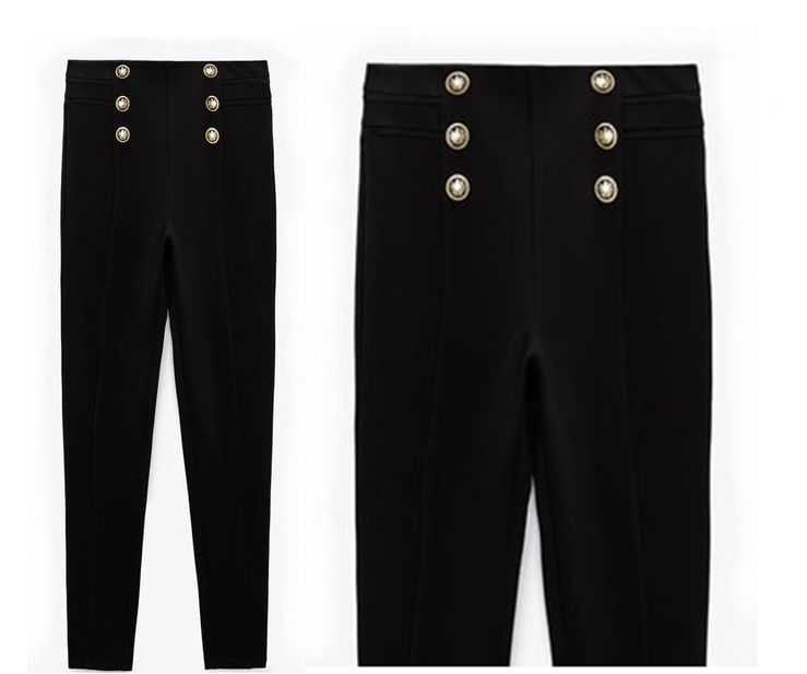 Nohavice ZARA so zlatými gombíkmi v.L