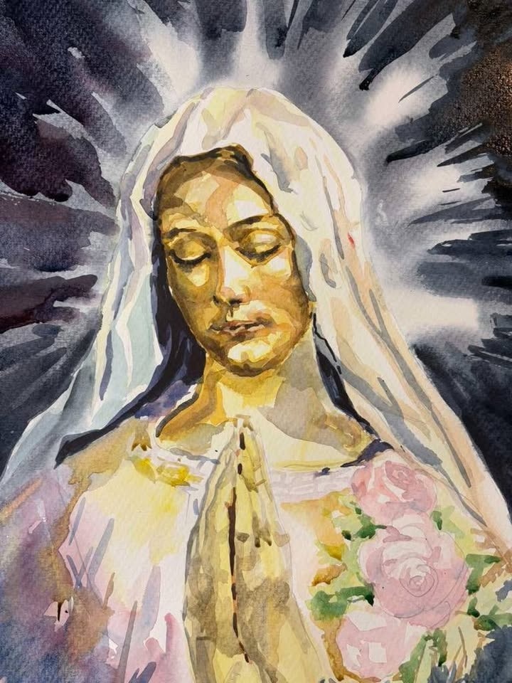 NOVÉ prekrásne náboženské AKVARELOVÉ maľby