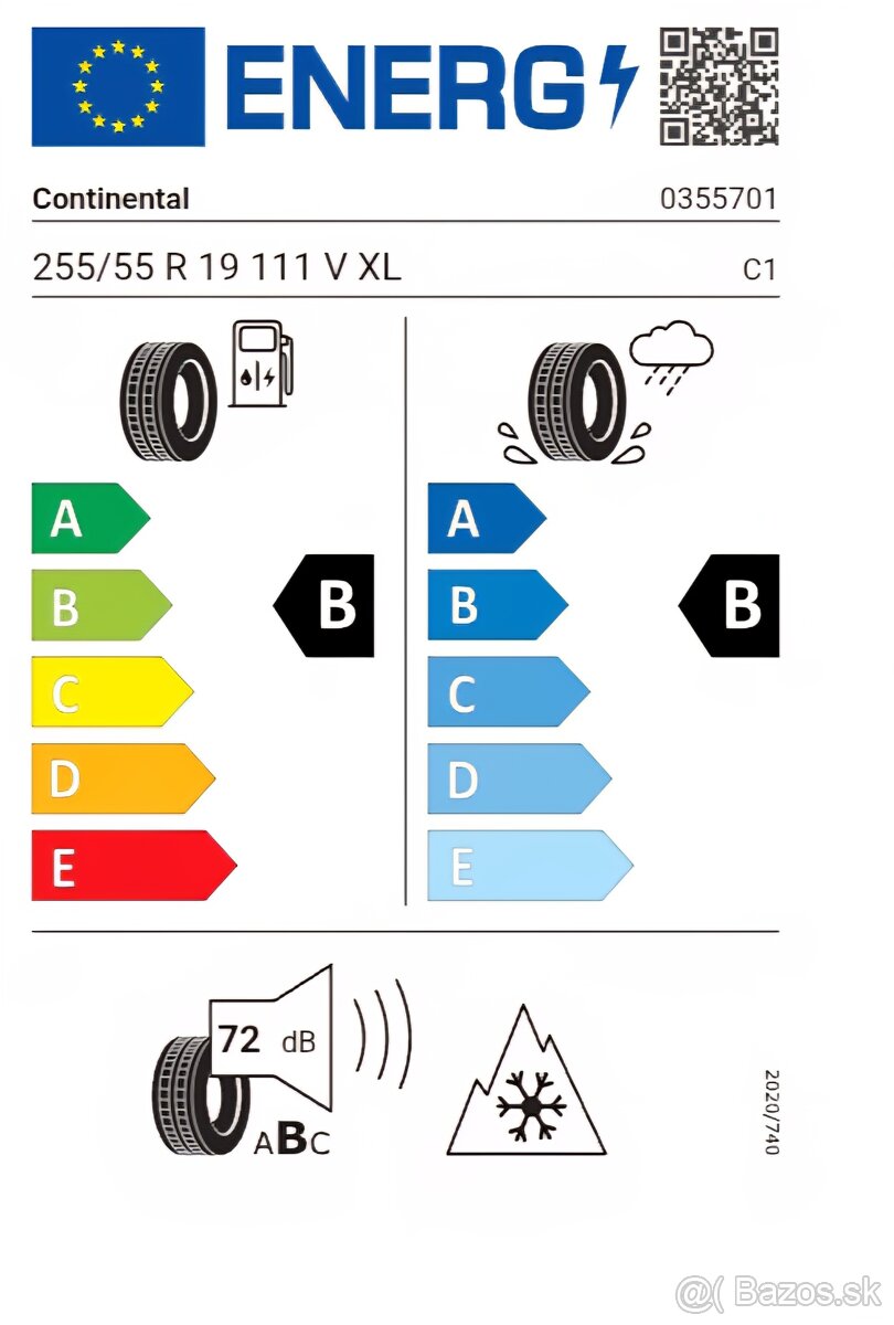 🛞 Predám zimné pneumatiky Continental TS850P SUV 255/55 R19
