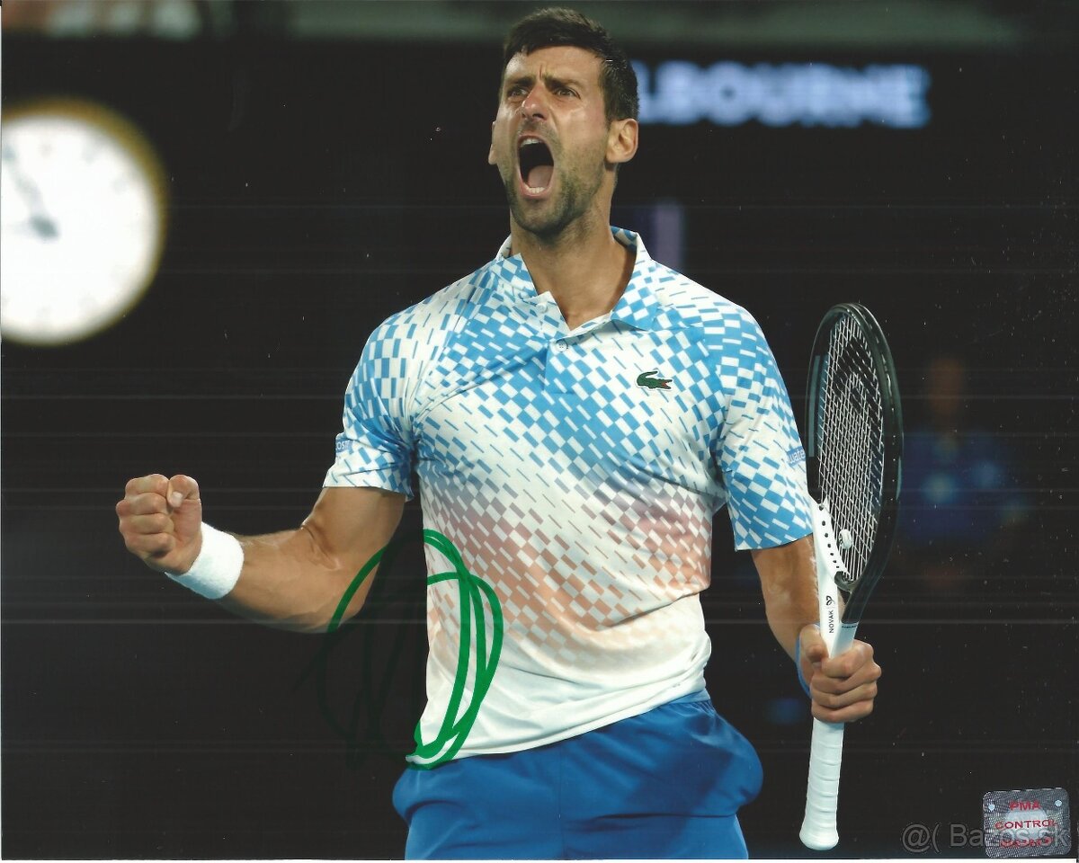Novak Djoković - foto s podpisem + COA