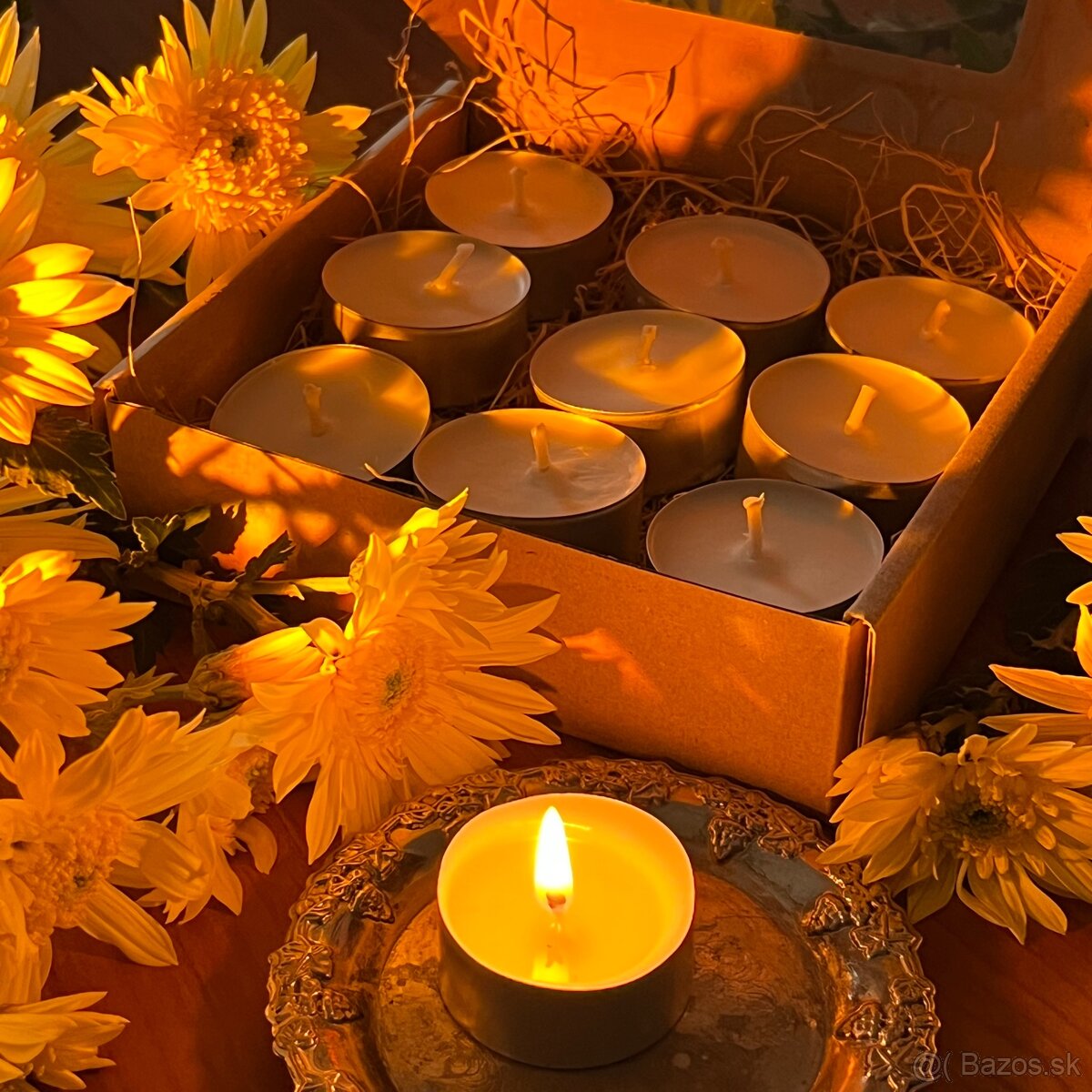 Čajové sviečky zo sójového vosku (darčekové balenie)